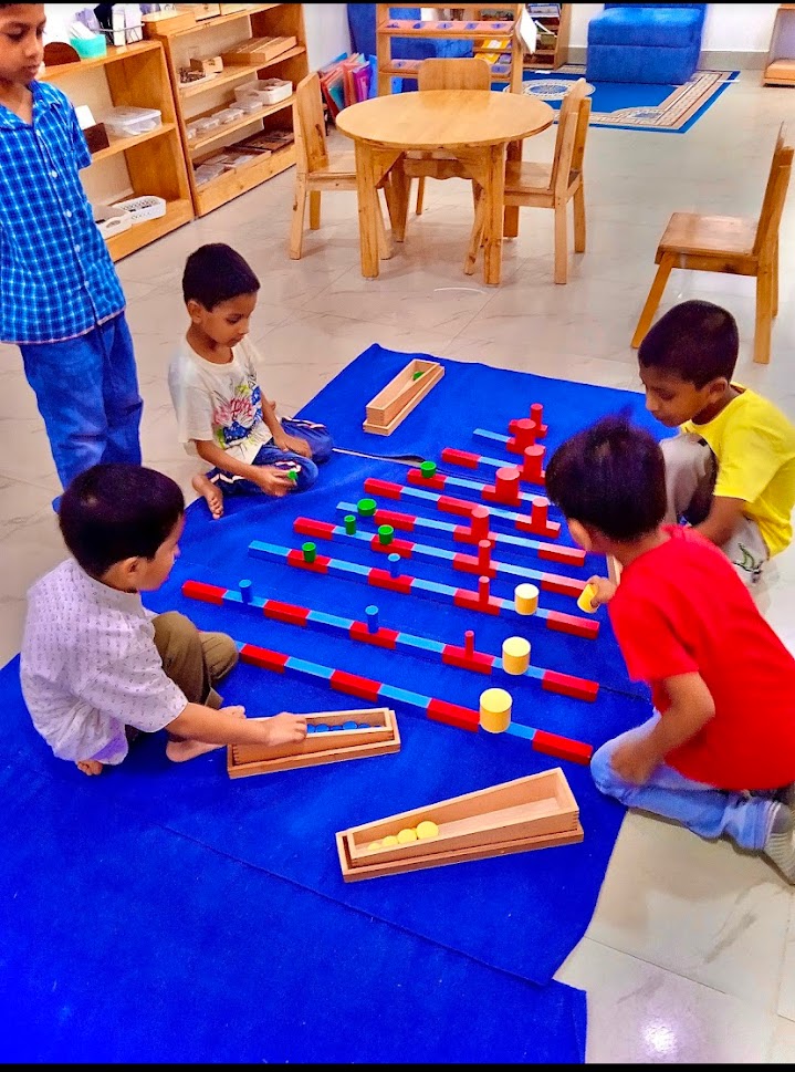 Child learning mathematics